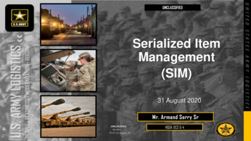Serialized Item Management (SIM)