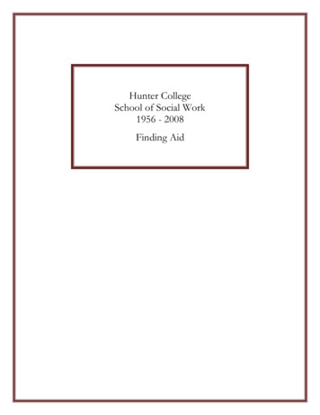 Hunter College School Of Social Work 1956 - 2008 Finding Aid
