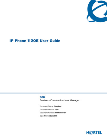 IP Phone 1120E User Guide - Nortel-service 