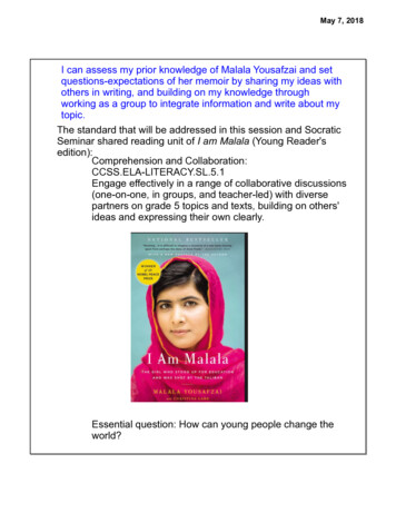 I Am Malala - Mrs. Clyne-Davis' Cool Class