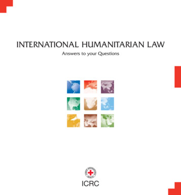 INTERNATIONAL HUMANITARIAN LAW