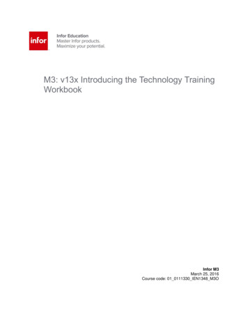M3: V13x Introducing The Technology Training Workbook