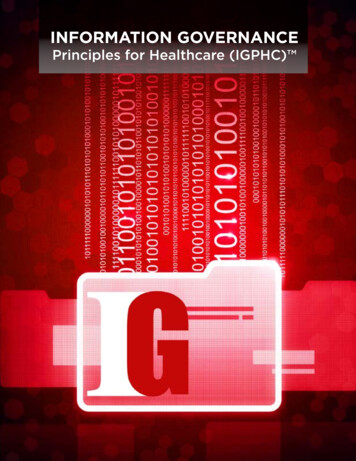 Information Governance Principles For Healthcare (IGPHC)