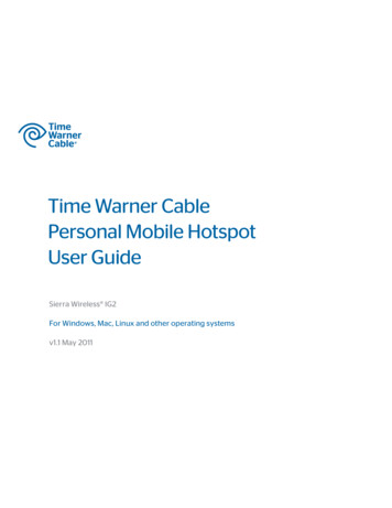 Time Warner Cable Personal Mobile Hotspot User Guide