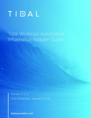 Tidal Workload Automation 6.3.3 Informatica Adapter Guide