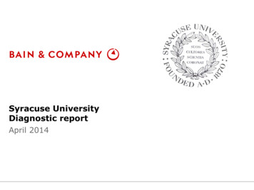 Syracuse University Diagnostic Report