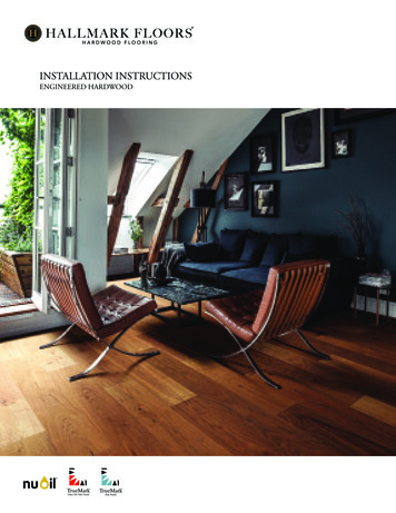 INSTALLATION INSTRUCTIONS - Hallmark Floors