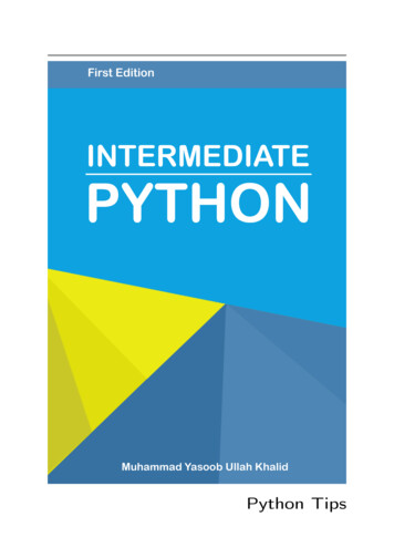 Intermediate Python - Read The Docs