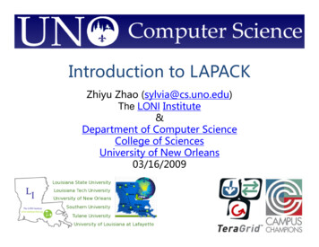 Introduction To LAPACK