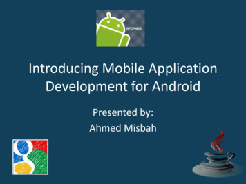 Introducing Mobile Application Development For Android