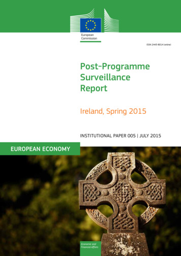 Post-Programme Surveillance Report