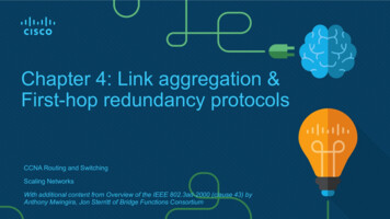 Link Aggregation & First-hop Redundancy Protocols