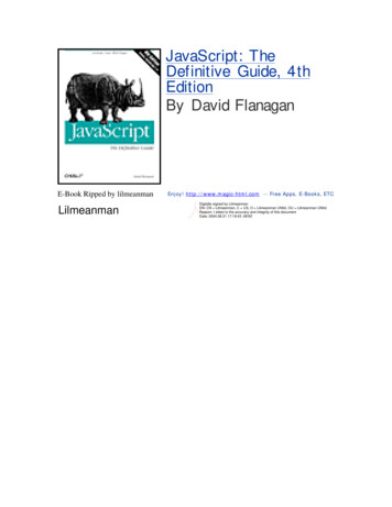 JavaScript: The Definitive Guide, 4th Edition By David .