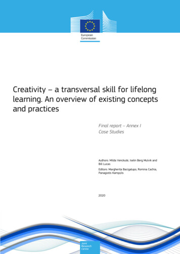 Creativity A Transversal Skill For Lifelong Learning. An .