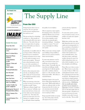 The Supply Line Vision: To Be The Best Company In The .