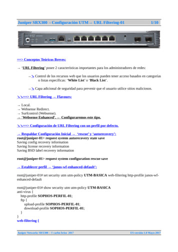 Juniper SRX300 - Configuración UTM URL Filtering-01 1/10