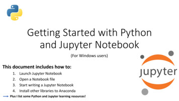 Getting Started With Python And JupyterNotebook