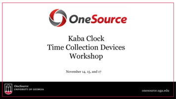 Kaba Clock Time Collection Devices Workshop