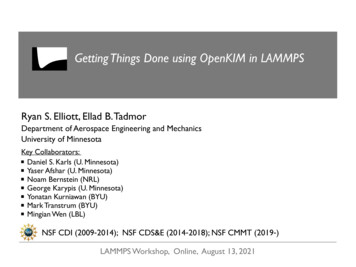Getting Things Done Using OpenKIM In LAMMPS