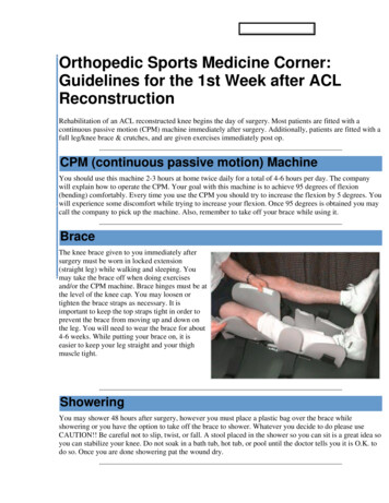 Orthopedic Sports Medicine Corner: Guidelines For The 1st .