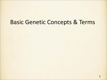 Basic Genetic Concepts & Terms