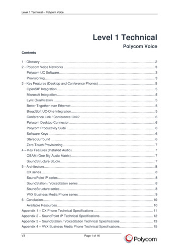 Level 1 Technical - Plantronics