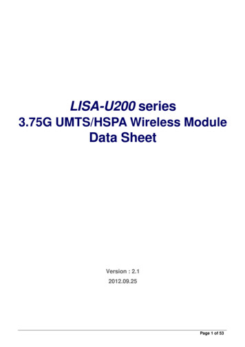 ZU200 Series 3.75G Module DataSheet V2.1 Common