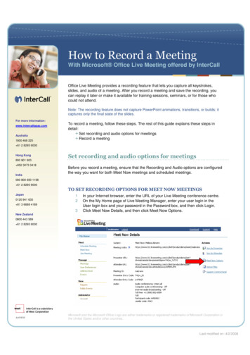 How To Record A Meeting