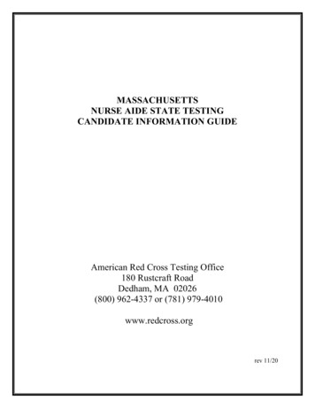 MA Nurse Aide State Testing Candidate Guide 11-20