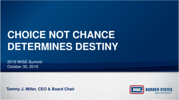 CHOICE NOT CHANCE DETERMINES DESTINY - ISA