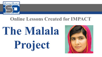 Online Lessons Created For IMPACT The Malala Project