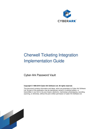 Cherwell Ticketing Integration Implementation Guide