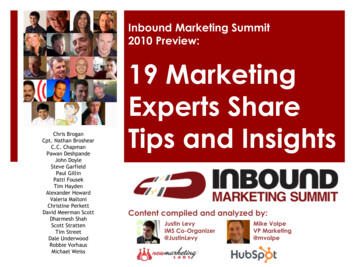 Inbound Marketing Summit 2010 Preview: 19 Marketing .