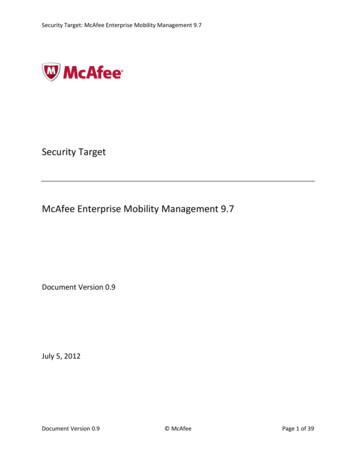 Security Target: McAfee Enterprise Mobility Management 9