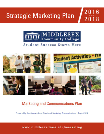 Strategic Marketing Plan 2016-2018