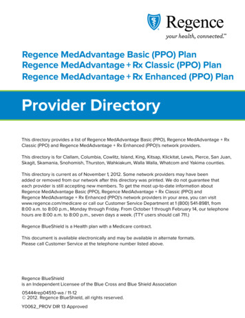 Regence MedAdvantage Basic (PPO) Plan Regence 