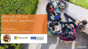 Microsoft 365 And New MEEC Agreement