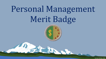 Personal Management Merit Badge - Nwscouter 