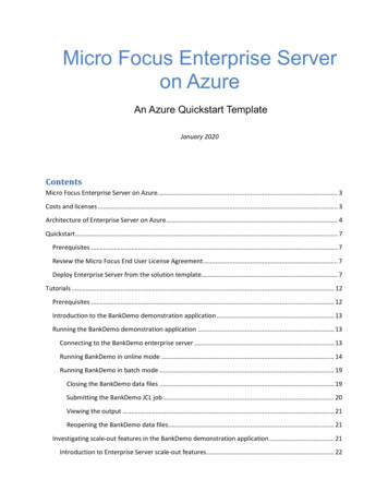 Micro Focus Enterprise Server On Azure