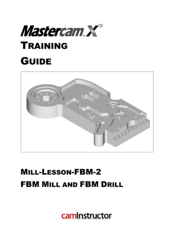 Mill Lesson - Mastercam Training