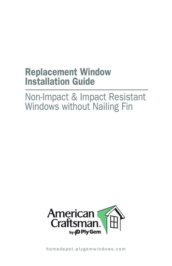 Replacement Window Installation Guide Non-Impact & Impact . - Ply Gem