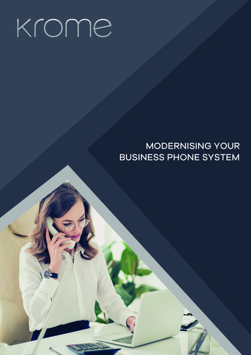 MODERNISING YOUR BUSINESS PHONE SYSTEM - Krome