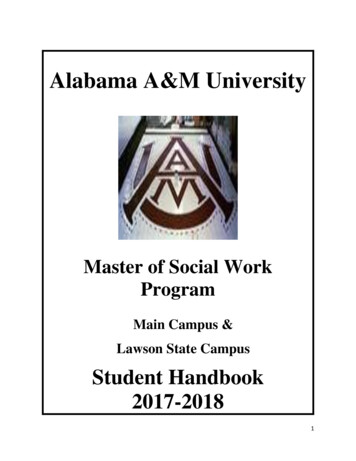 MSW Hand Book - Alabama A&M University - Alabama 