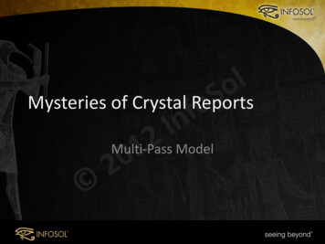 Mystery’s Of Crystal Reports - AZBOCUG