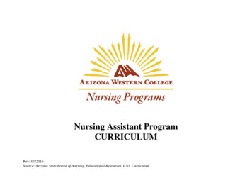 Nursing Assistant Program CURRICULUM