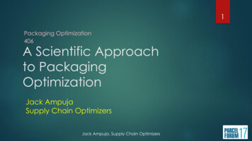 406 A Scientific Approach To Packaging Optimization