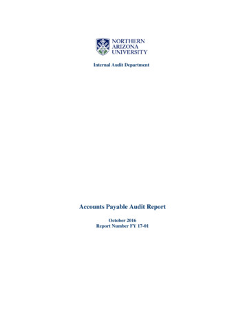 Accounts Payable Audit Report - Azregents.edu