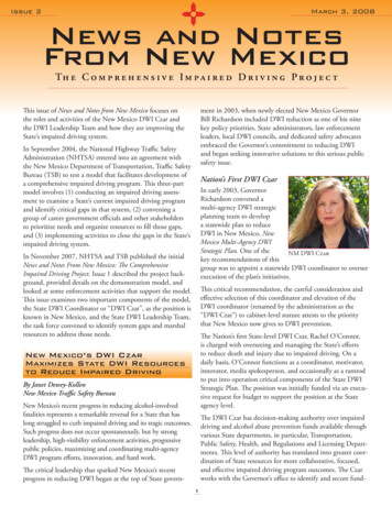 Issue 2 March 3, 2008 News And Notes From New Mexico - 