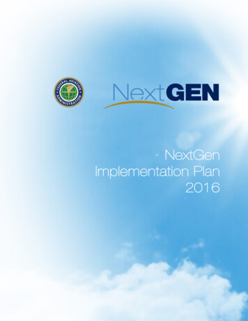 NextGen Implementation Plan, 2016 - FAA