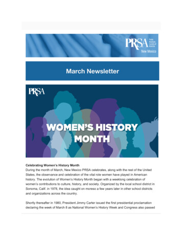 NMPRSA March Newsletter